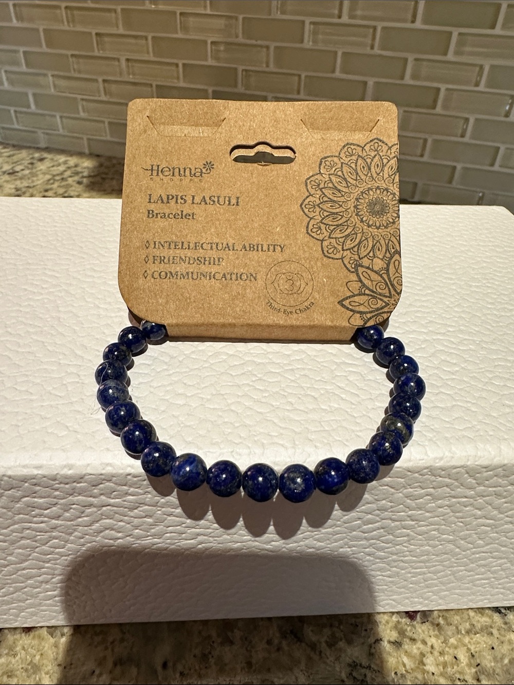 Henna Shoppe Lapis Lazuli Beaded Bracelet